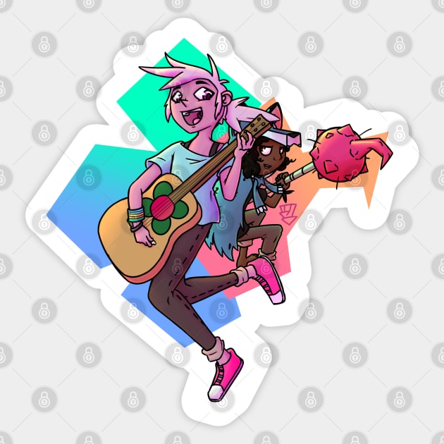 "Keep playing, I've got your back." Sticker by GauntletQueen